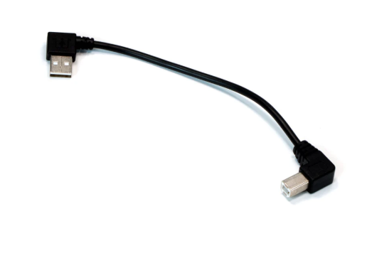 Custom Angled 7.5 or 12" USB TYPE A to B Cable