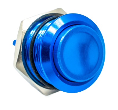 EX GEAR 16mm Aluminum Push Button .110 Terminal