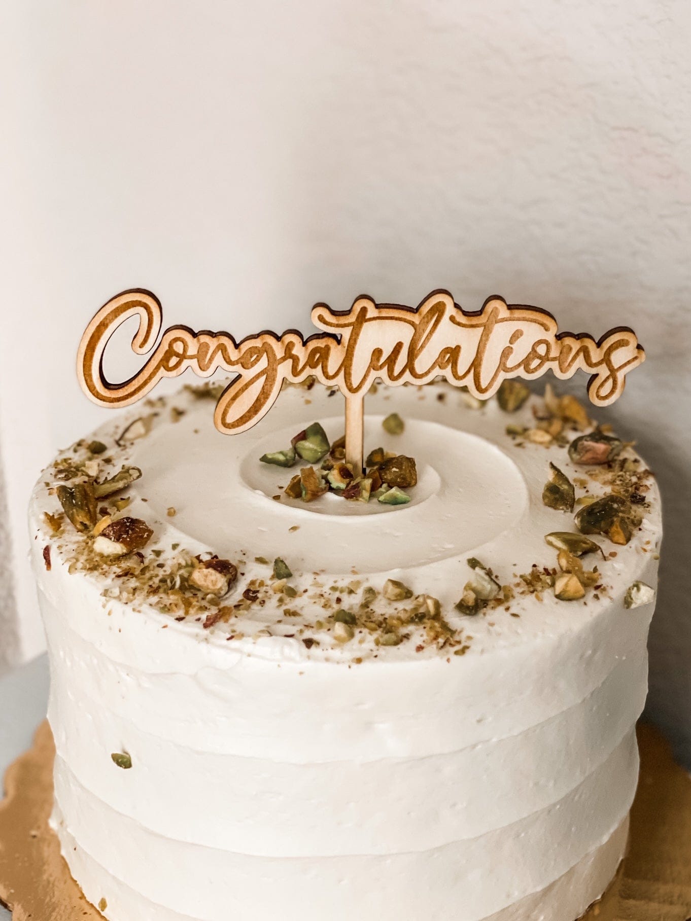 Silver Diamanté Congratulations Cake Topper - Evelay